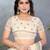 Cream fendy chiffon sequence work saree with matching blouse piece