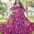 Women pink floral print georgette fit & flare gown