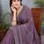 Mauve  georgette swarovski work saree with matching blouse piece