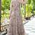 Women beige geometric print pattern georgette fit & flare gown