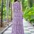 Women purple geometric print pattern georgette fit & flare gown