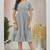 Women white geometric striped print poly cotton fit & flare gown