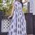 Women off-white all-over floral print poly cotton fit & flare gown