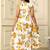 Women yellow all-over floral print polyster fit & flare midi dress