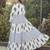 Women white floral printed tiered anarkali maxi dress