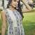Women white printed sleeveless anarkali maxi gown
