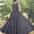Women black floral printed sleeveless tiered anarkali maxi dress
