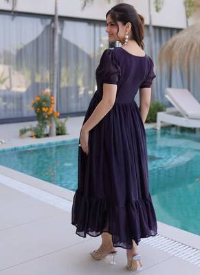 Womens fendi silk with beads embroidered work gown set 4