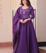 womens new simple gold crush with beads embroidery-work gown set