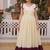 Womens new trendy  cotton with sequins multithreaded beads embroidered work gown set