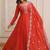Womens new fancy mul chanderi with embroidered work gown set