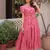 Womens summer wear cotton fabric with embroidered work gown set