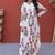 Womens new trendy summer war printed cotton gown set