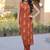 Womens new trendy summer war printed cotton gown set