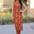 Womens new trendy summer war printed cotton gown set
