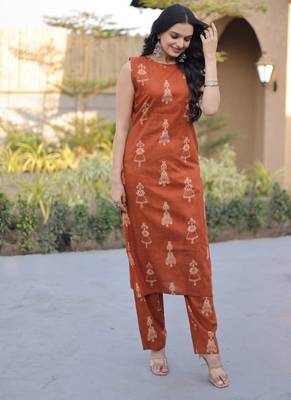 Womens summer war printed cotton gown set 3