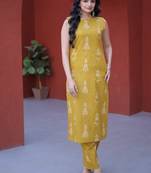 Womens summer war printed cotton gown set