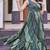 Women green bandhani printed pleated anarkali gown