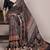 Black elegant tussar silk printed with viscose border saree