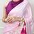 Pink glamlook satin silk printed saree
