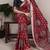 Maroon elegant tussar silk printed with viscose border saree