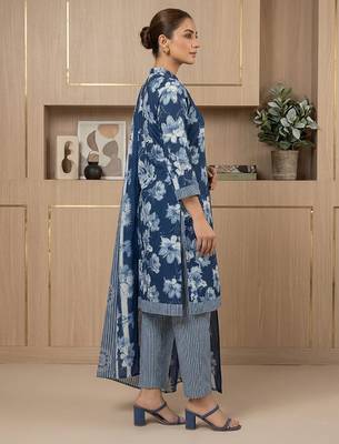 Printed cotton blend stitched geometric print salwar kurta dupatta for women 2