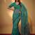 Teal soft poly cotton thread weaving work saree