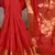 Red onam special raw silk zari weaving work saree