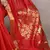 Red onam special raw silk zari weaving work saree