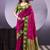 Pink smooth poly cotton zari weaving work saree