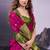 Pink smooth poly cotton zari weaving work saree
