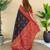 Black art silk  woven saree