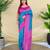 Teal art silk  woven saree
