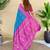 Teal art silk  woven saree