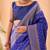 Blue art silk  woven saree