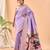 Lavender art silk  woven saree