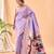 Lavender art silk  woven saree