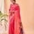 Pink art silk  woven saree
