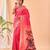 Pink art silk  woven saree