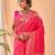 Pink art silk  woven saree
