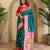 Rama green art silk  woven saree