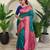 Rama green art silk  woven saree
