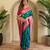Rama green art silk  woven saree