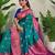 Rama green art silk  woven saree