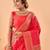Red art silk  woven saree