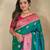 Rama green art silk  woven saree
