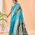 Sky blue art silk  woven saree