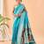 Sky blue art silk  woven saree