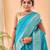 Sky blue art silk  woven saree