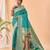 Rama green art silk  woven saree